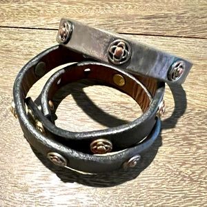 Stella & Dot Leather Bracelets